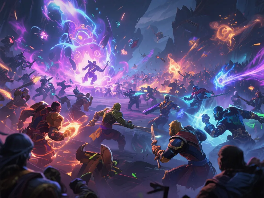 激烈的团战画面