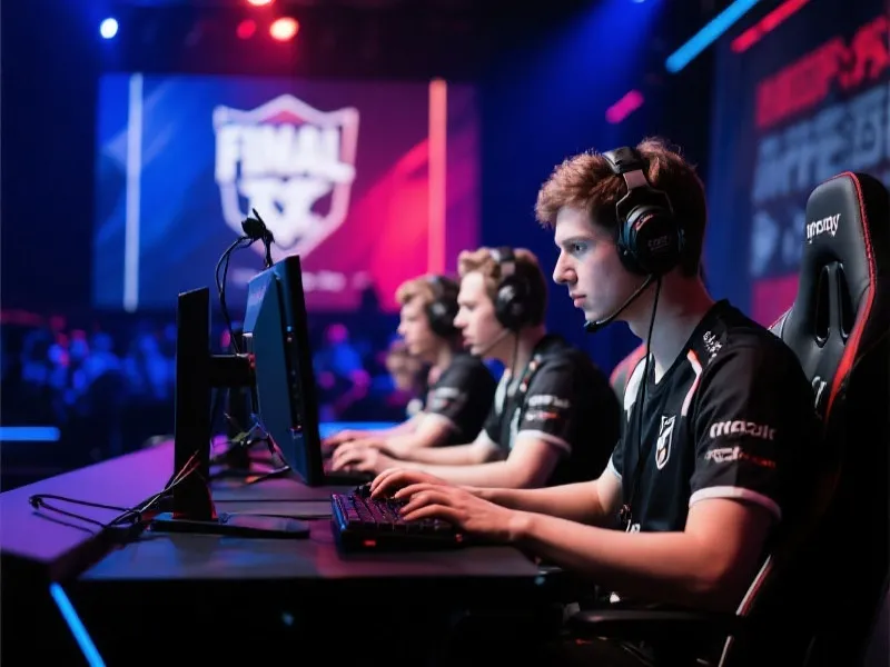 英雄联盟职业选手比赛现场